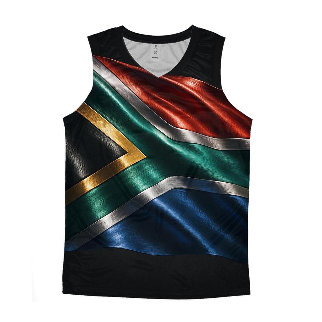 South Africa Metallic Crest Wave custom tank tops