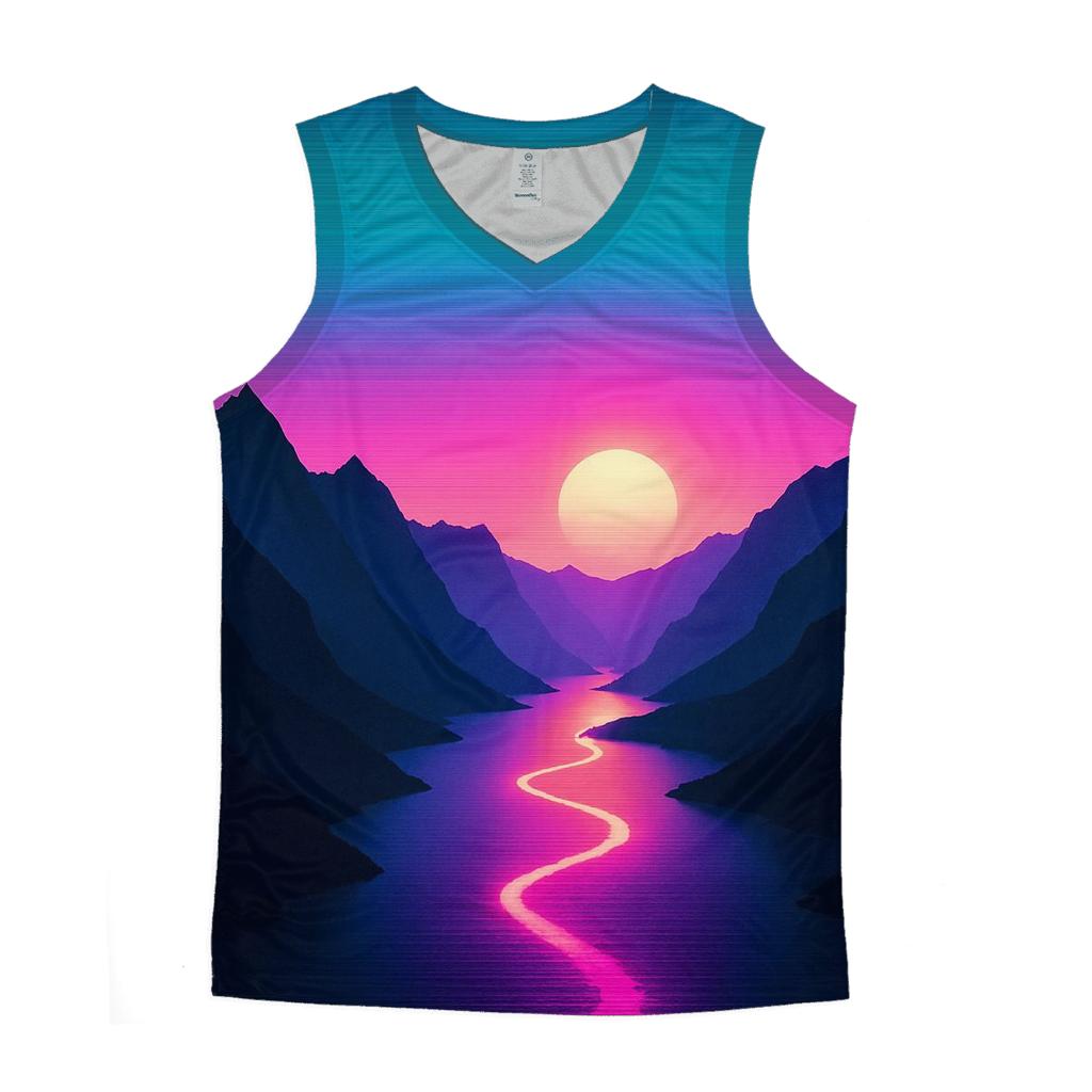 Neon Fjord Twilight Run sports performance tank tops