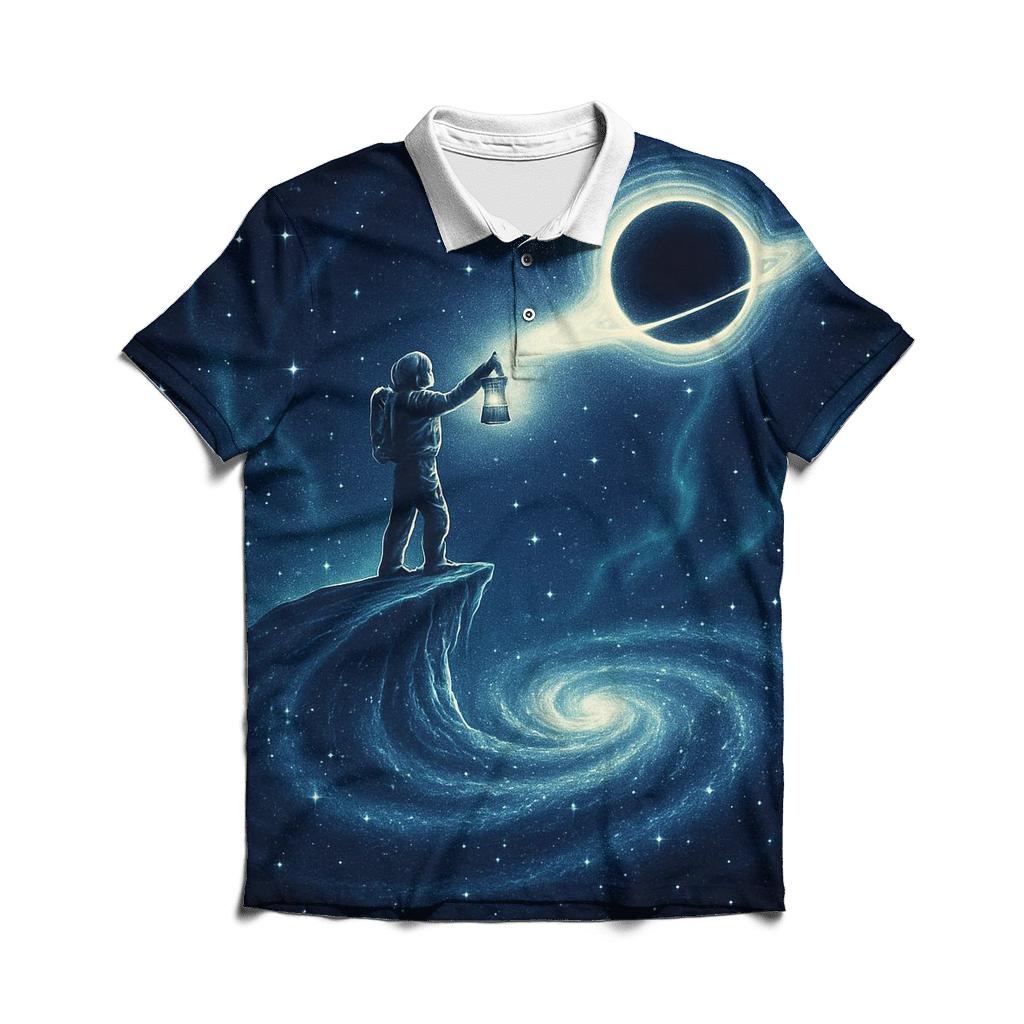 Lighthouse Of The Event Horizon embroidered polo tops