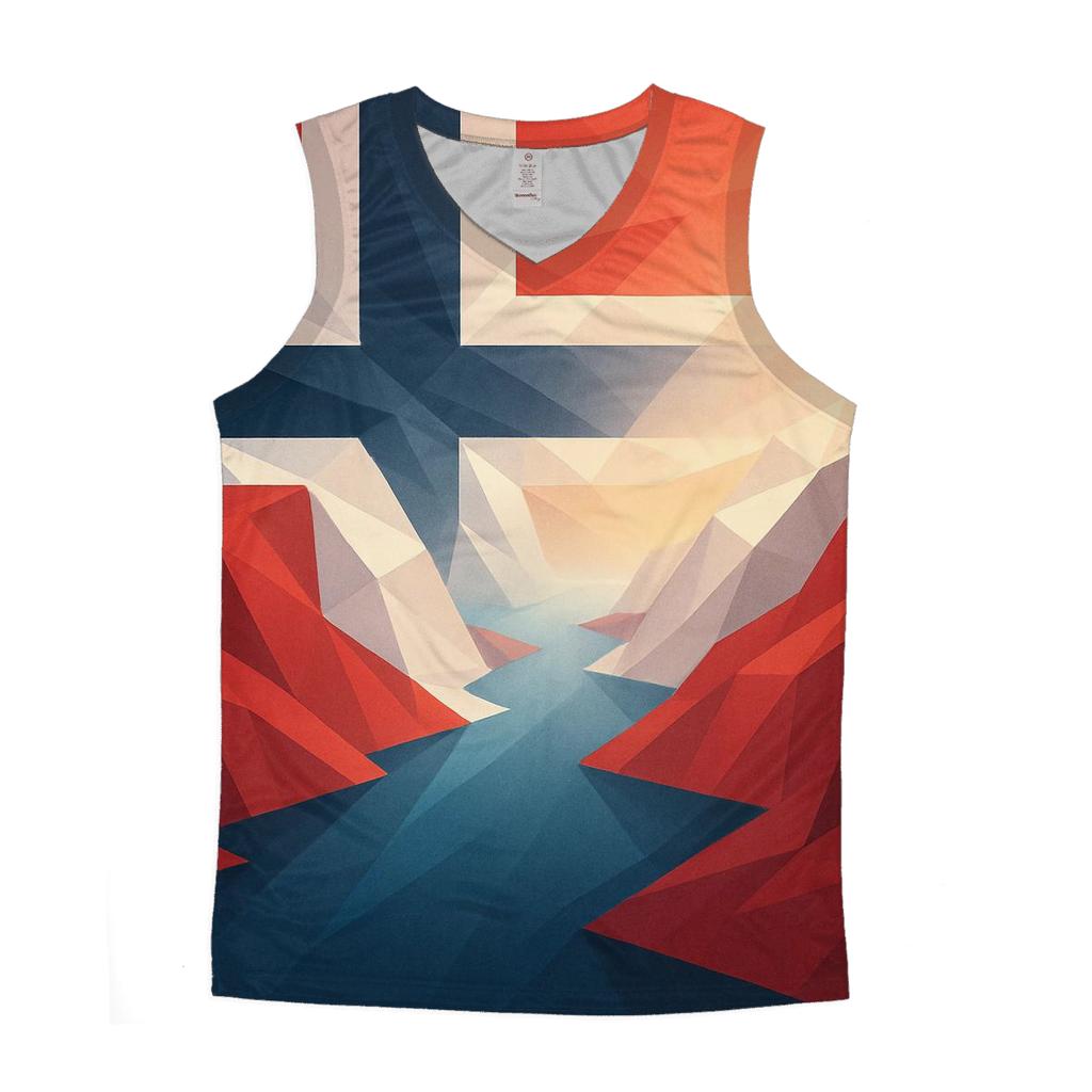Norway Geometric Fjord Fusion stylish racerback tanks