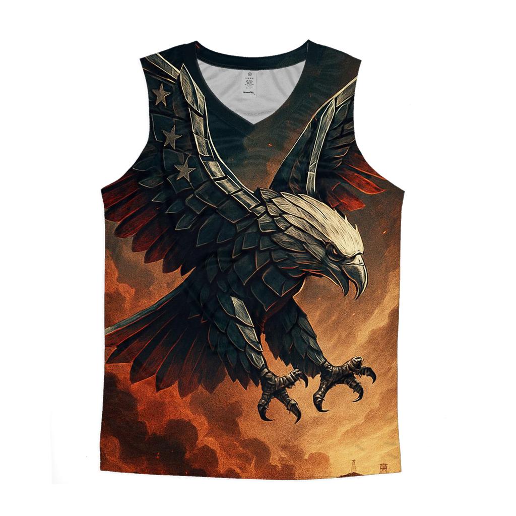 Eagle Of Chrome And Smoke Above The Battle Horizon personalized athletic tanks