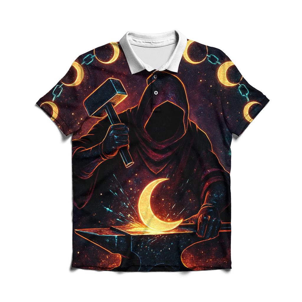 Clockwork Moon Phase Forge designer slim fit polos