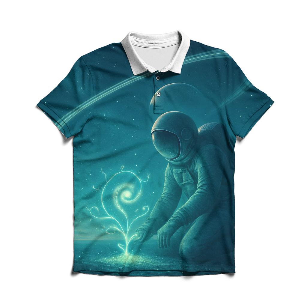 Garden On A Ringed Planet classic pique polos
