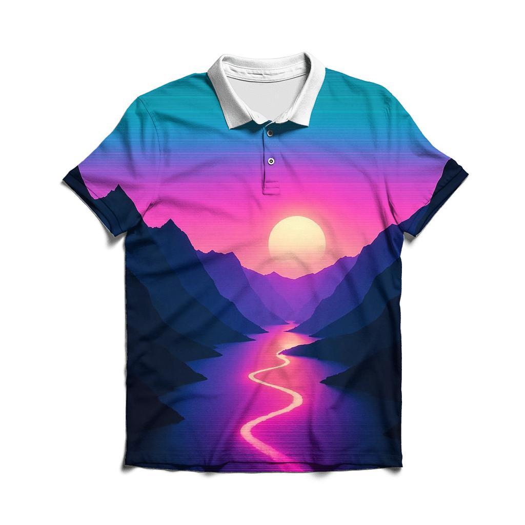 Neon Fjord Twilight Run branded logo polo shirts