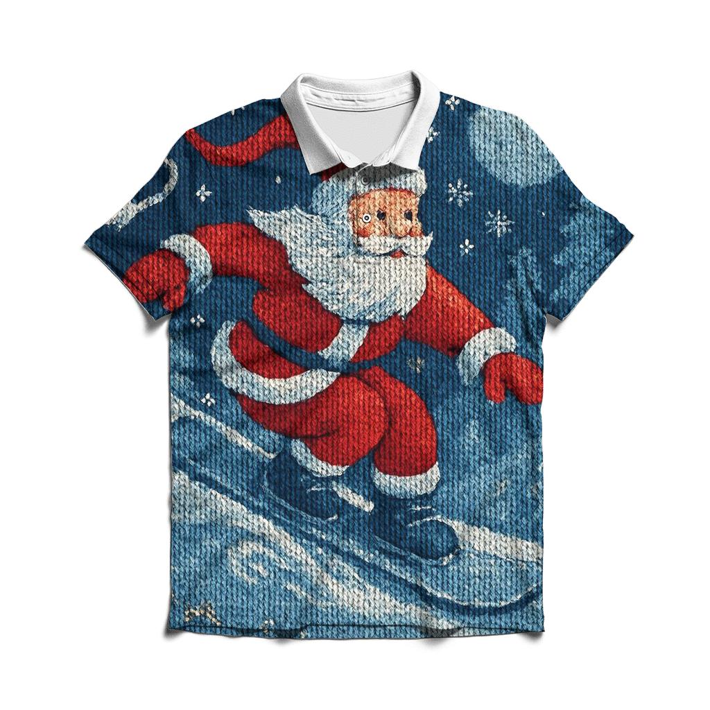 Knitted Avalanche Santa Boarder classic pique polos