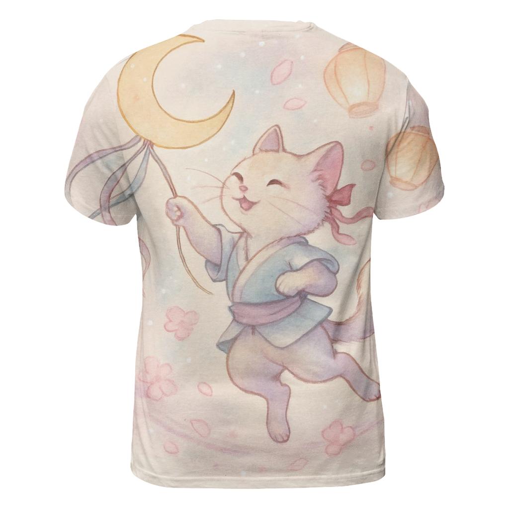 Lunar Kite Festival Cat artistic all-over print tops