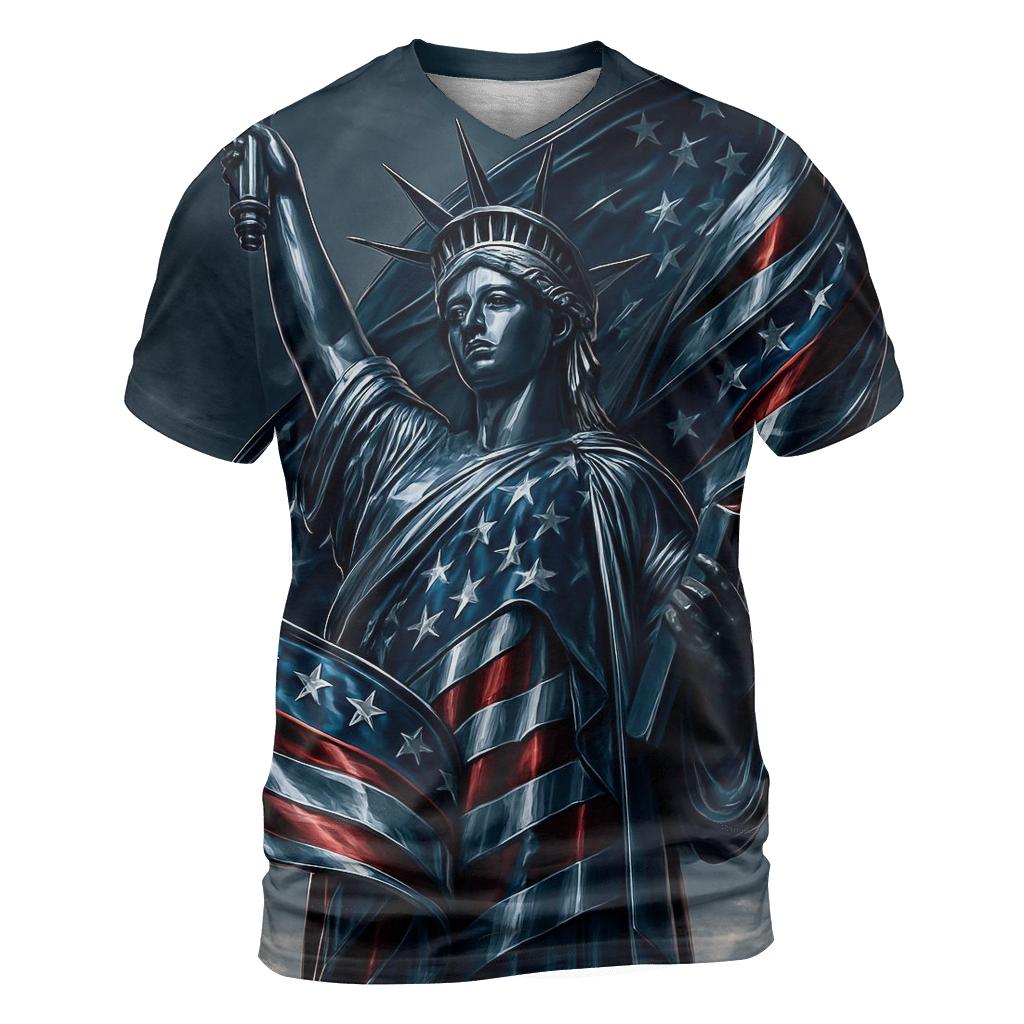 Chrome Liberty Surge statement graphic shirts