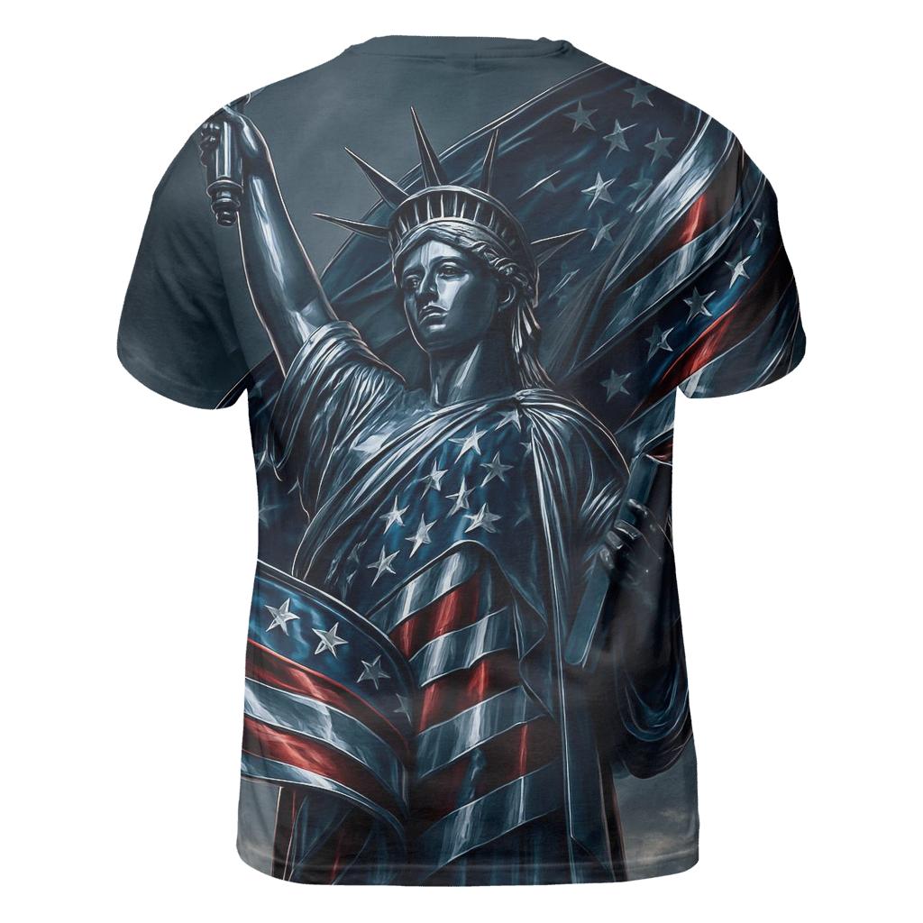 Chrome Liberty Surge statement graphic shirts