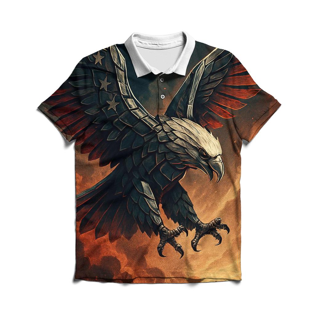 Eagle Of Chrome And Smoke Above The Battle Horizon personalized polo shirts