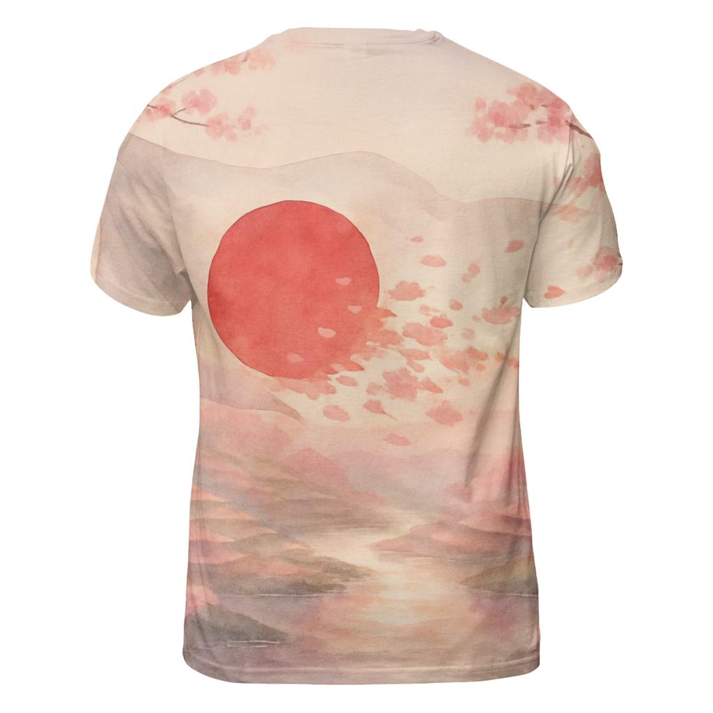 Sakura Wind Flagscape Japan unique graphic print tees