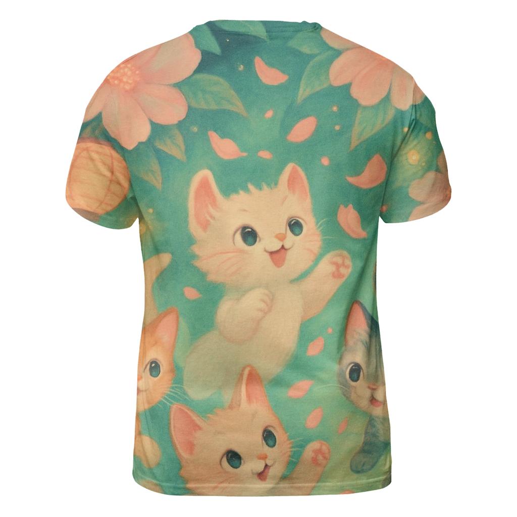 Lantern Garden Kittens In Bloom Mist creative print fashion shirts