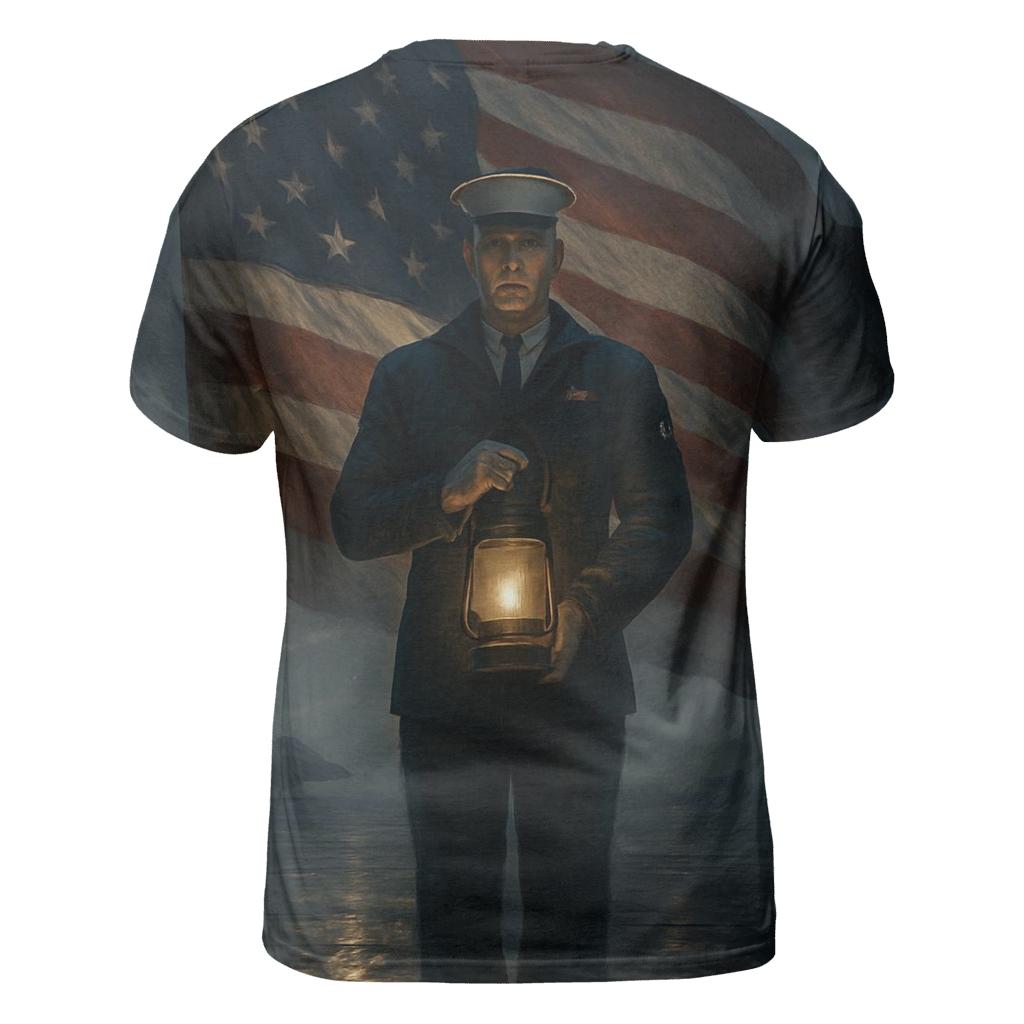 Liberty Lantern Over The Silent Deck statement graphic shirts
