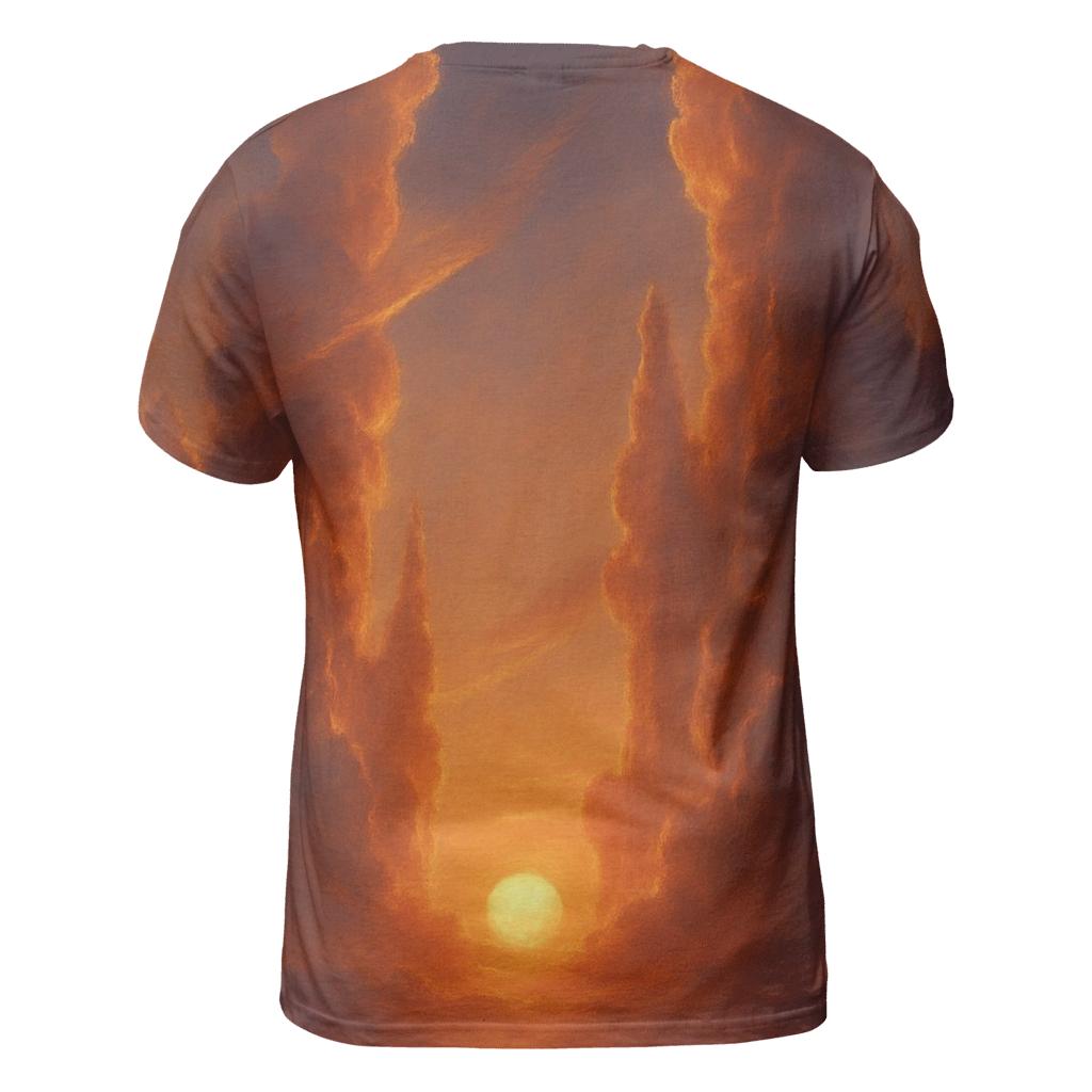 Cathedral Clouds At Emberfall artistic all-over print tops