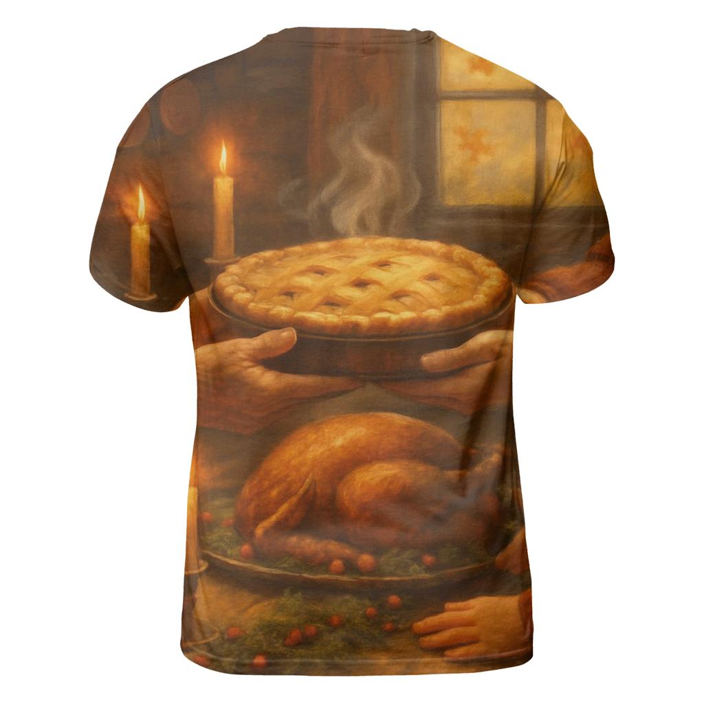 Candlelit Gratitude Cabin Feast custom all-over print shirts