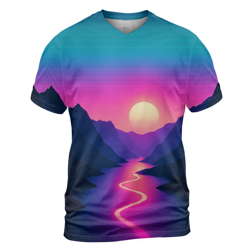 Neon Fjord Twilight Run custom all-over print shirts