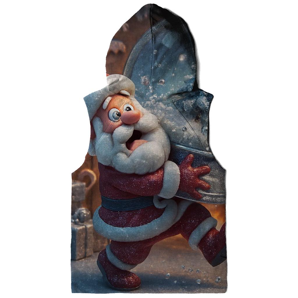 Santa Snow Globe Workshop Spill heavyweight hoodies