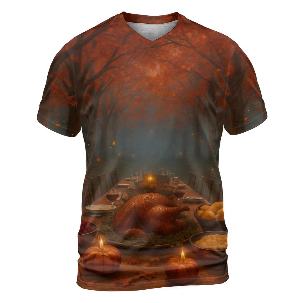 Starlit Table Under Autumn Canopy personalized full print shirts