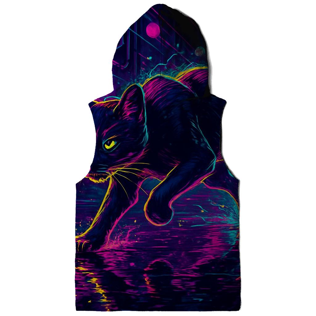 Neon Alley Circuit Cat custom hoodies