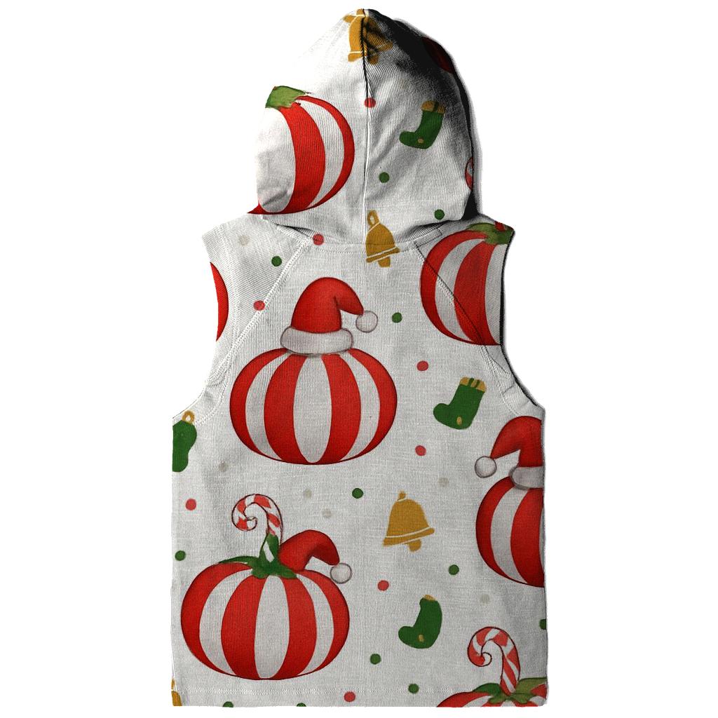 Candy Cane Stripe Pumpkins Scatter On White Background custom hoodies