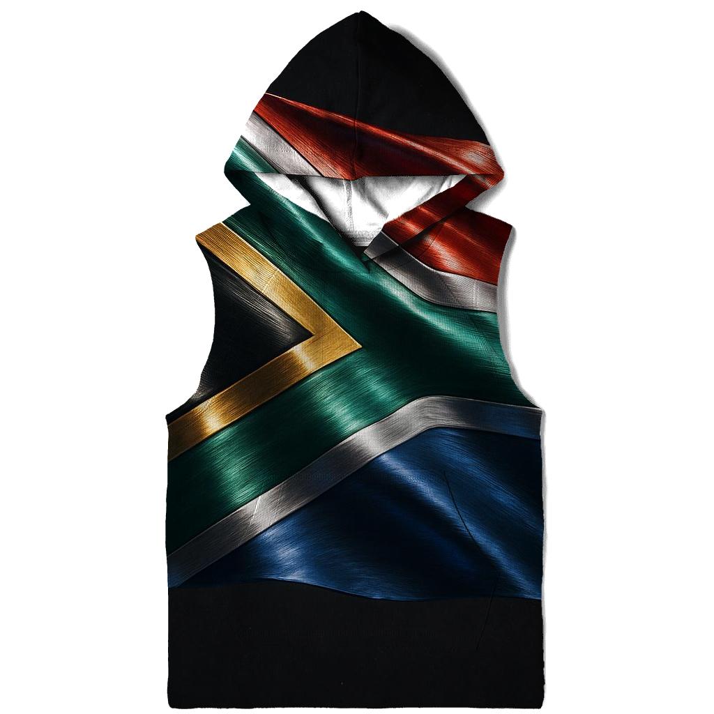 South Africa Metallic Crest Wave printed hoodies