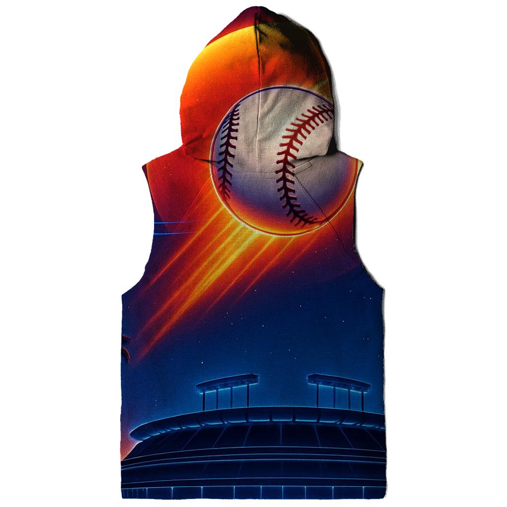 Sunset Orbit Baseball Burst embroidered hoodies