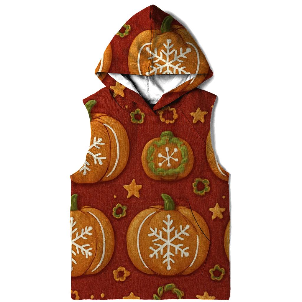 Gingerbread Pumpkin Tile Grid On Cranberry Background hoodie trends
