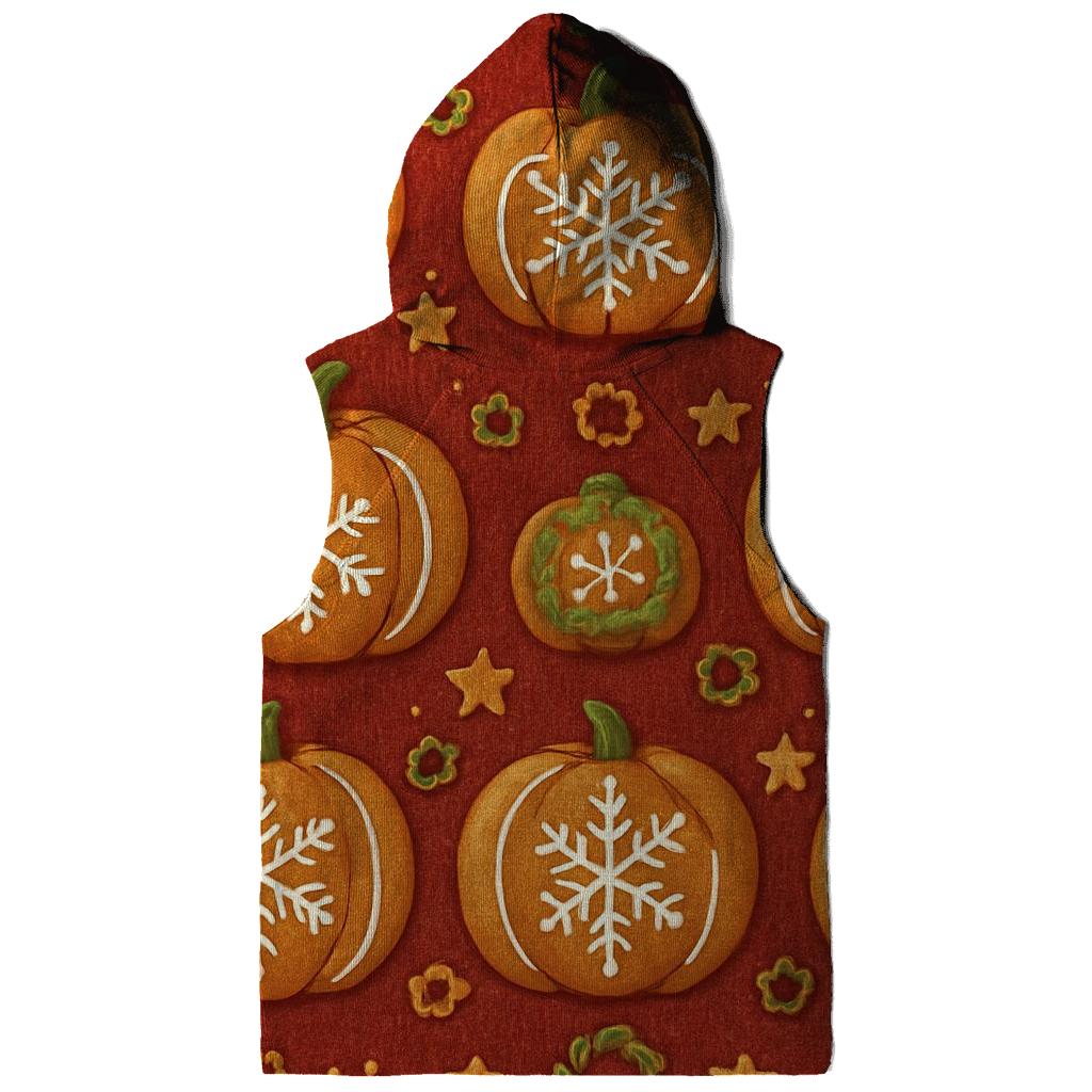 Gingerbread Pumpkin Tile Grid On Cranberry Background hoodie trends