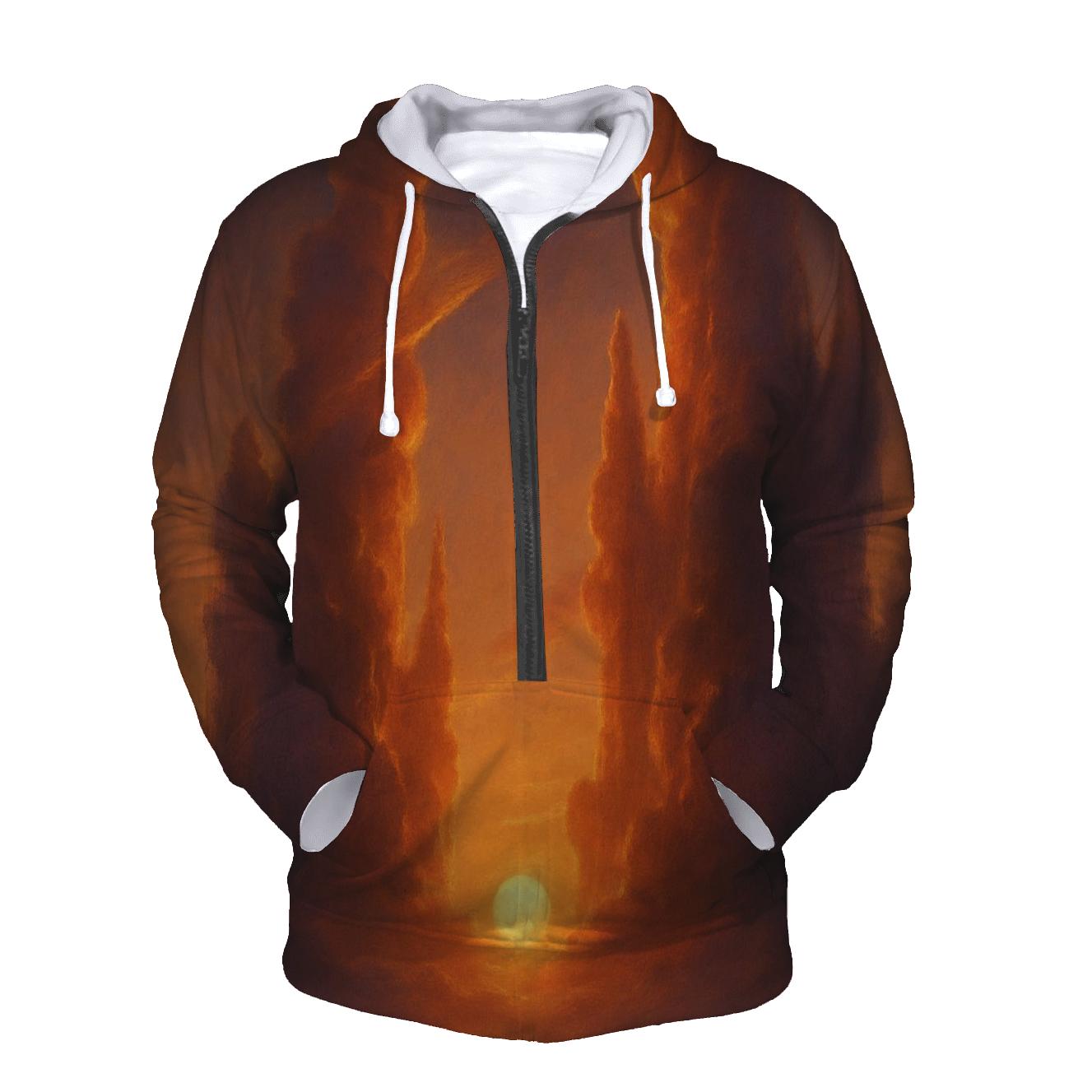 Cathedral Clouds At Emberfall premium hoodies