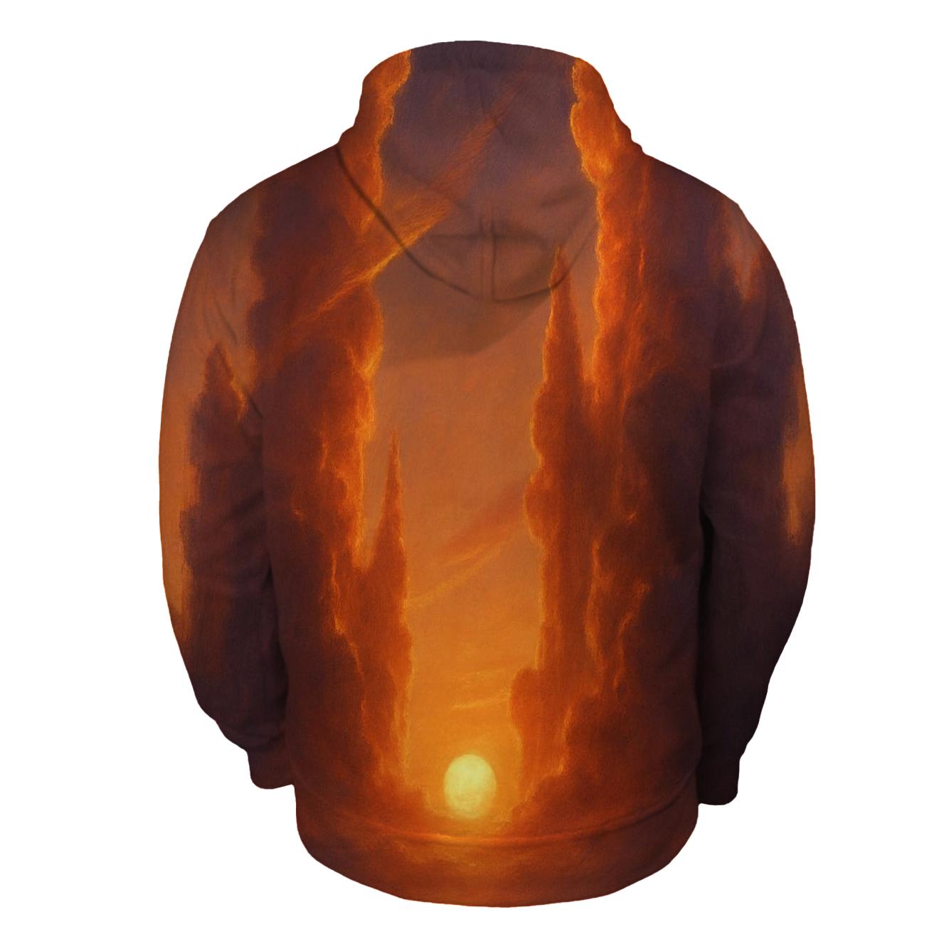 Cathedral Clouds At Emberfall premium hoodies