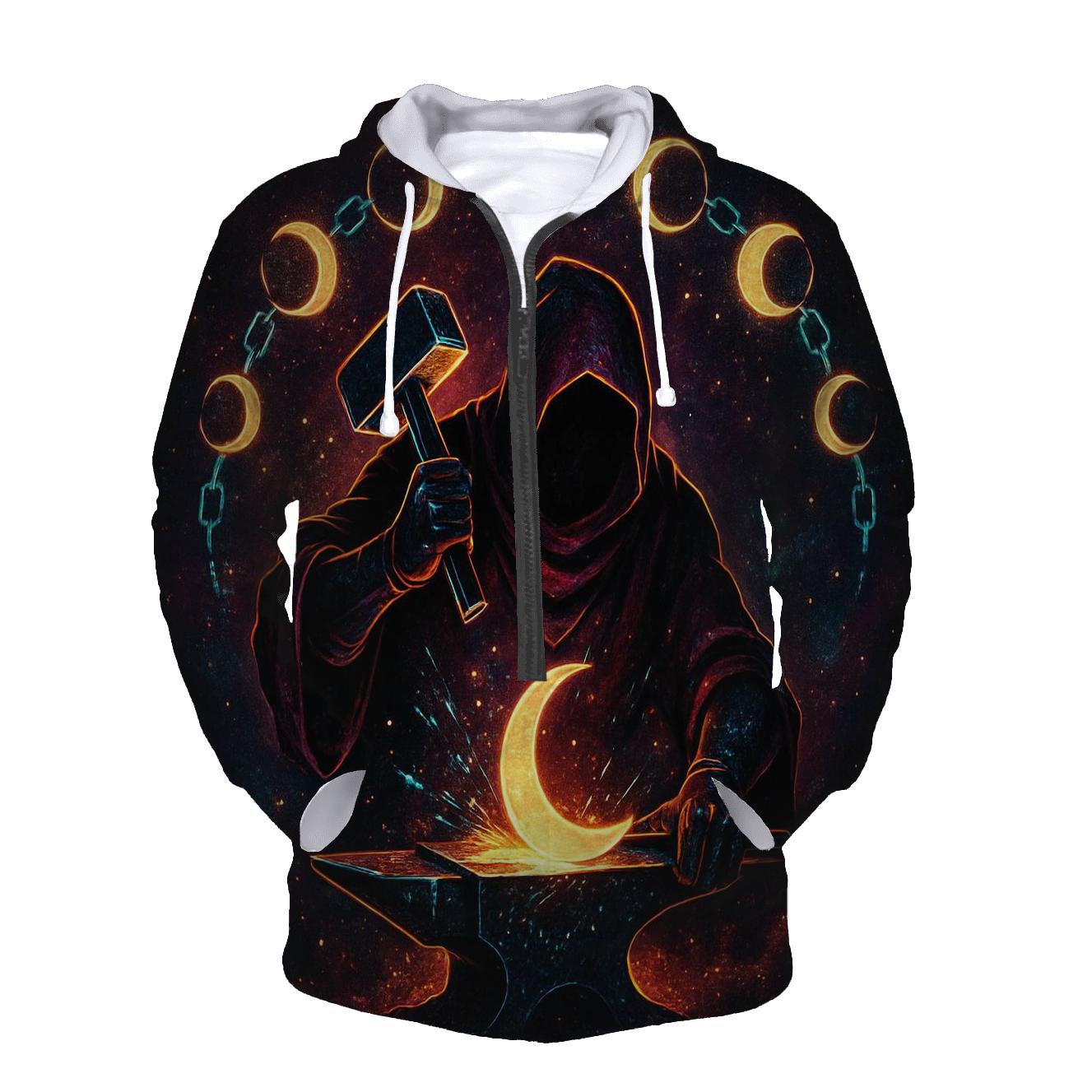 Clockwork Moon Phase Forge hoodies fashion