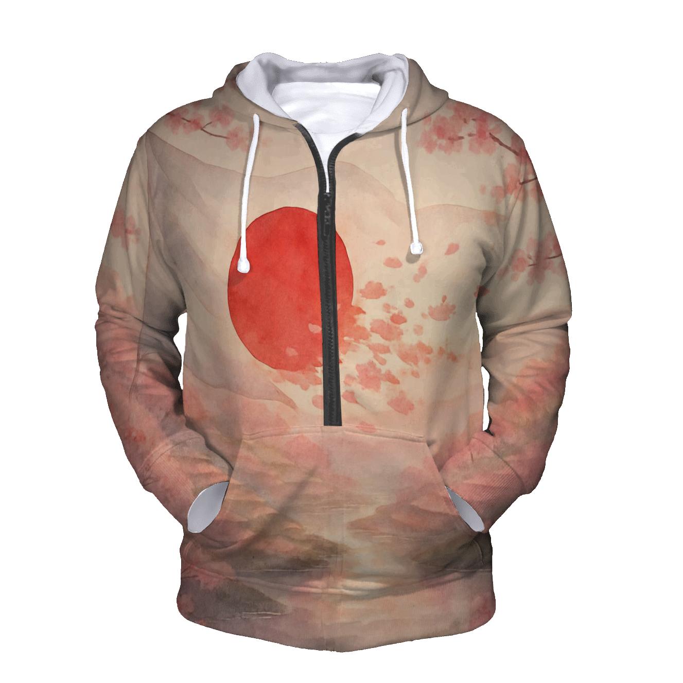 Sakura Wind Flagscape Japan lightweight hoodies