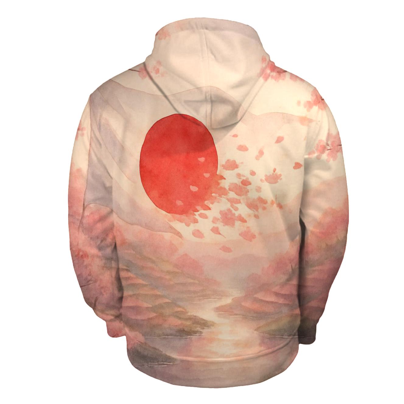 Sakura Wind Flagscape Japan lightweight hoodies