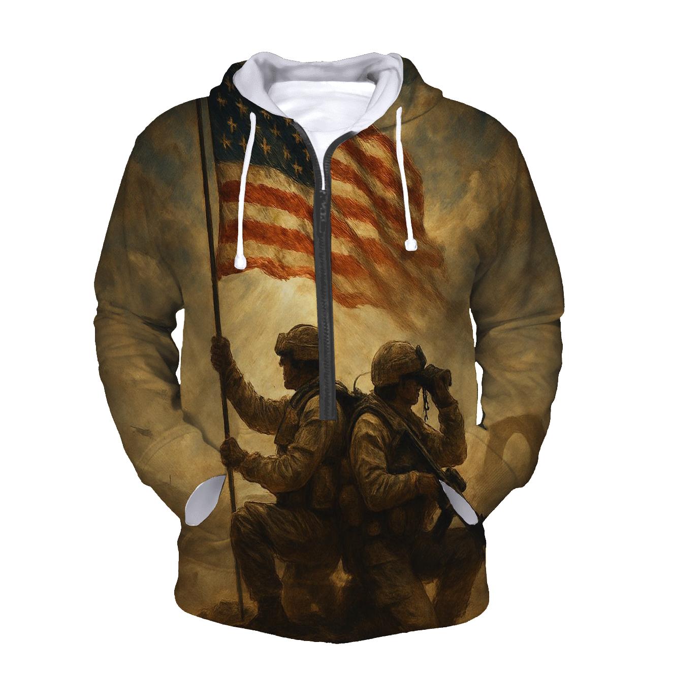 Desert Guardians Under A Wind Torn Banner lightweight hoodies