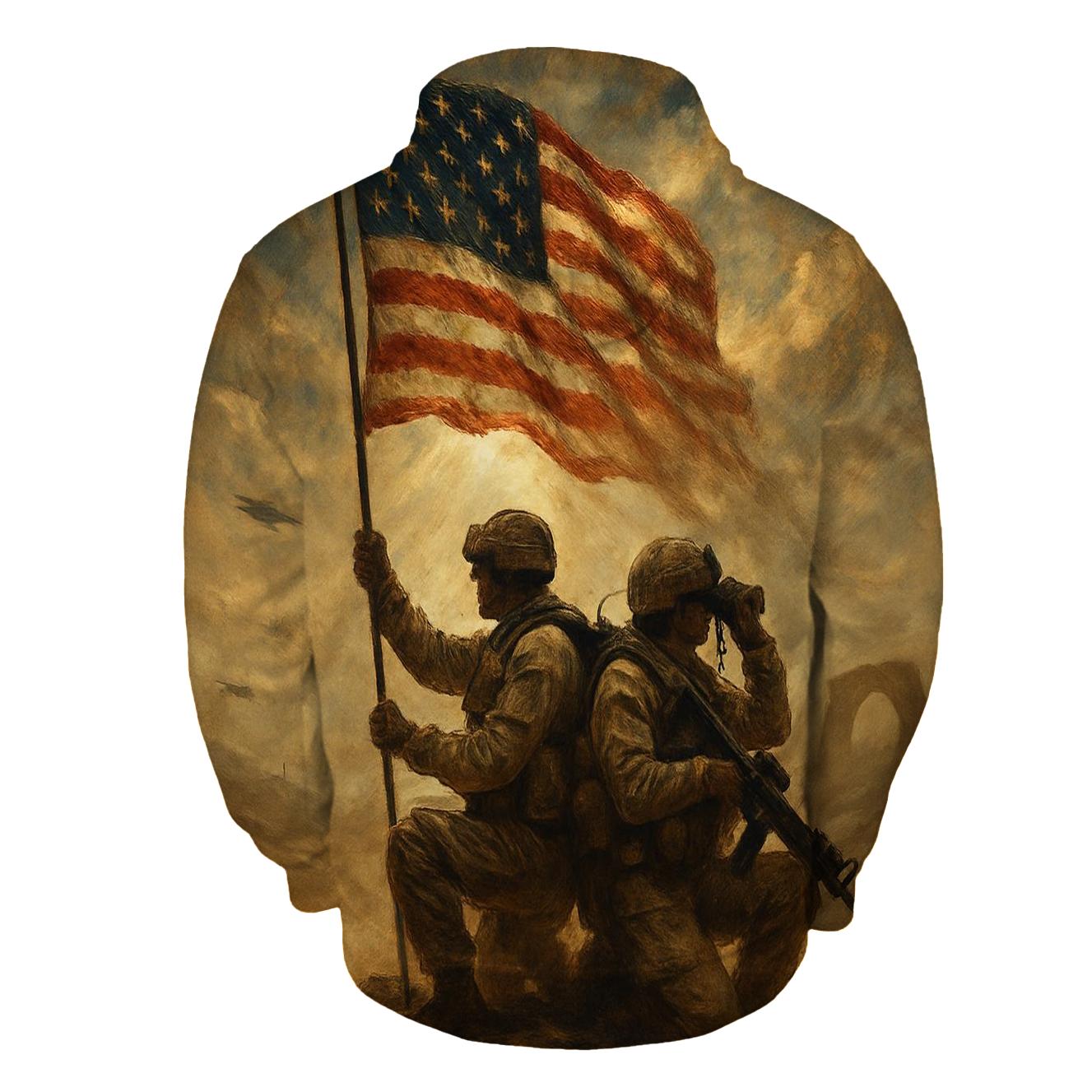 Desert Guardians Under A Wind Torn Banner lightweight hoodies