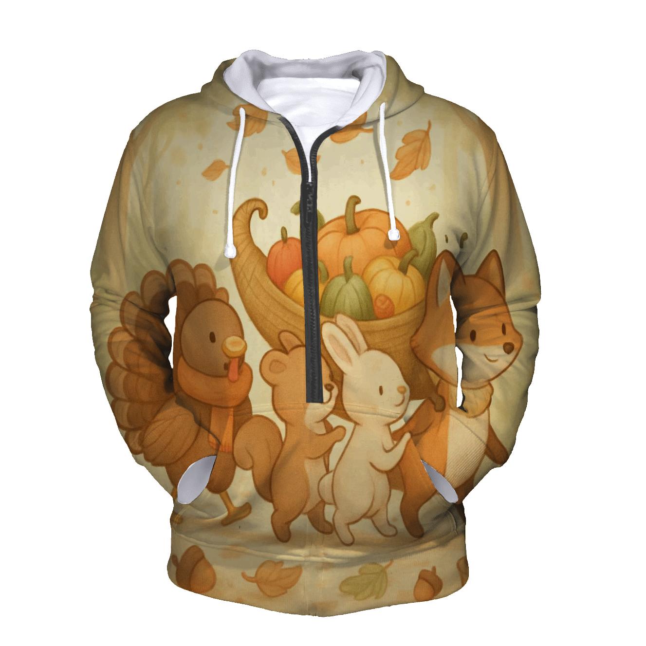 Woodland Friends Harvest Parade custom hoodies