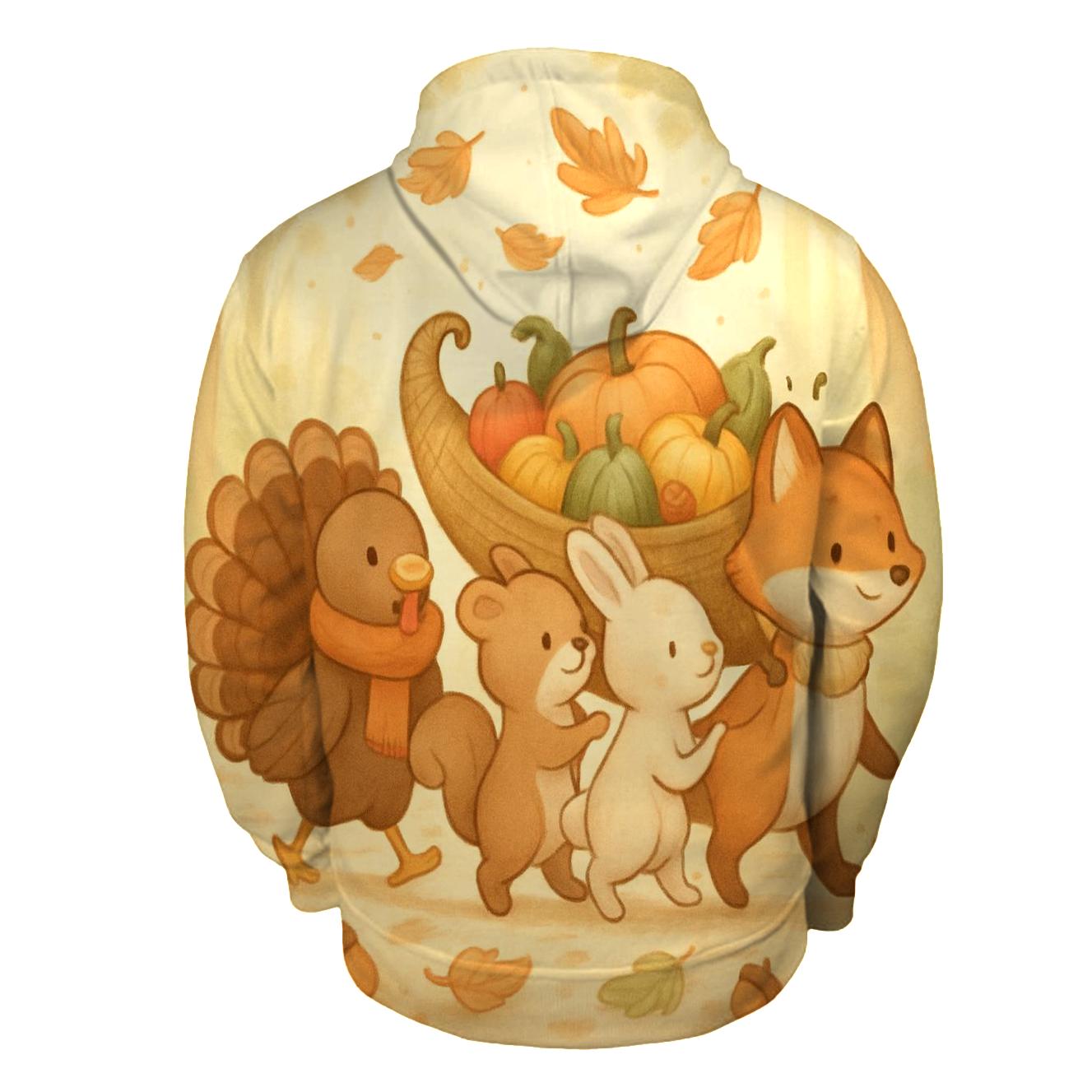 Woodland Friends Harvest Parade custom hoodies
