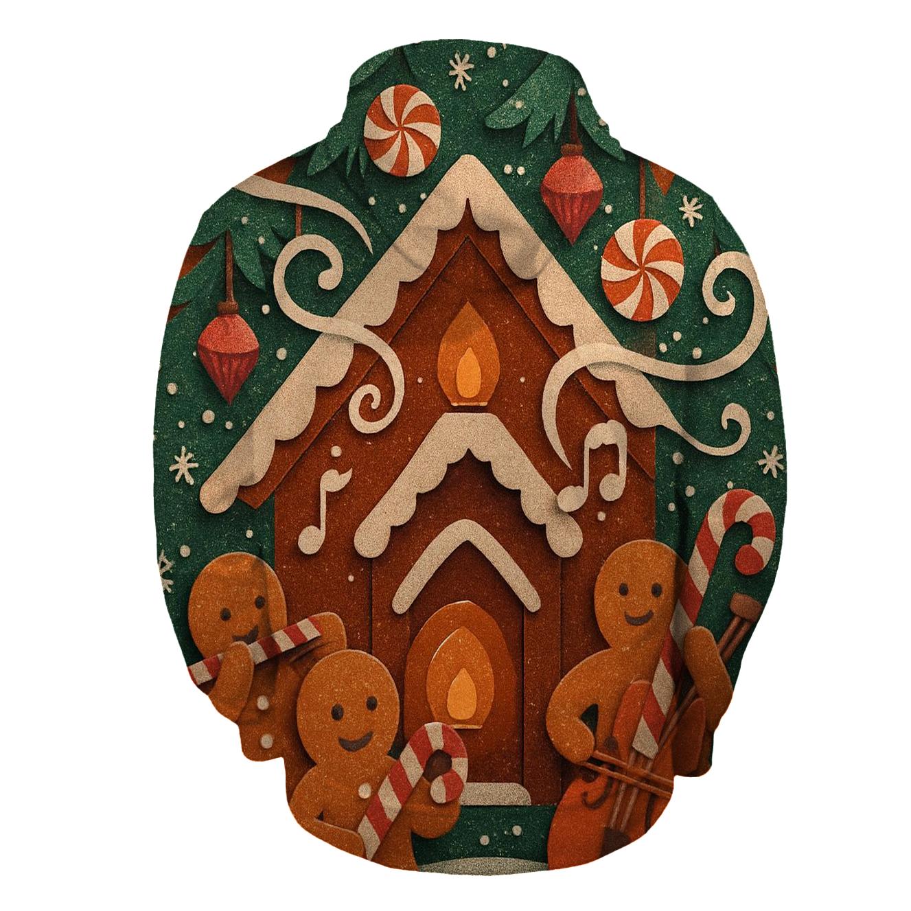 Gingerbread Cabin Blizzard Orchestra graphic hoodies