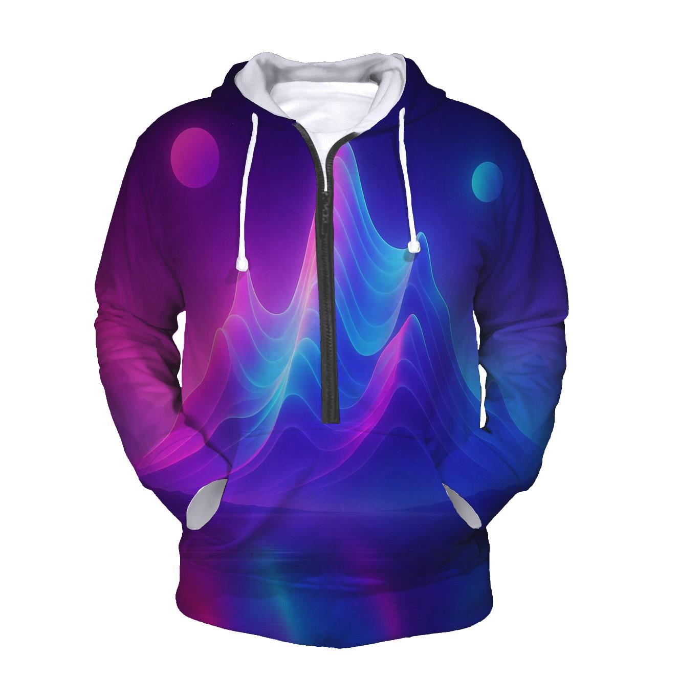 Neon Atlas Drift printed hoodies