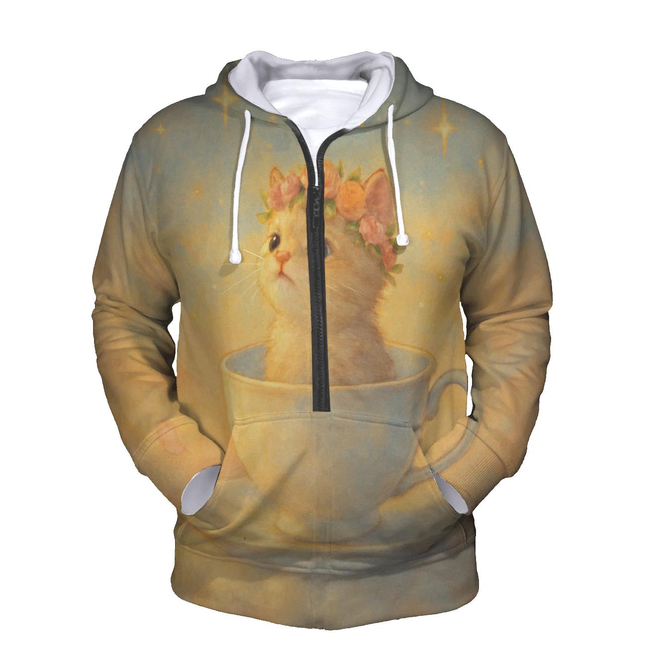 Sunrise Teacup Stargazer Kitten hoodie trends