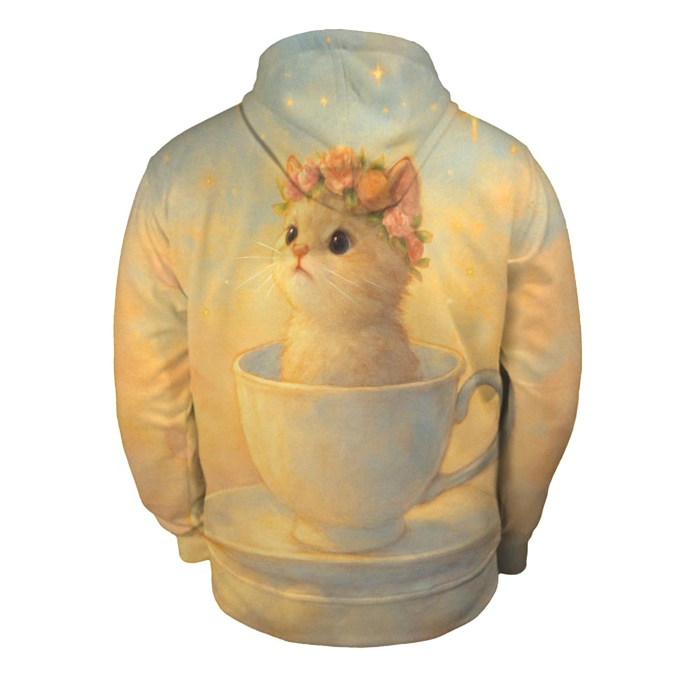 Sunrise Teacup Stargazer Kitten hoodie trends