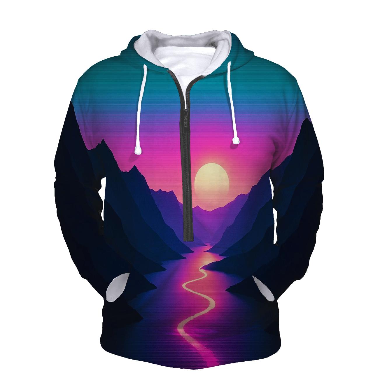 Neon Fjord Twilight Run pullover hoodies