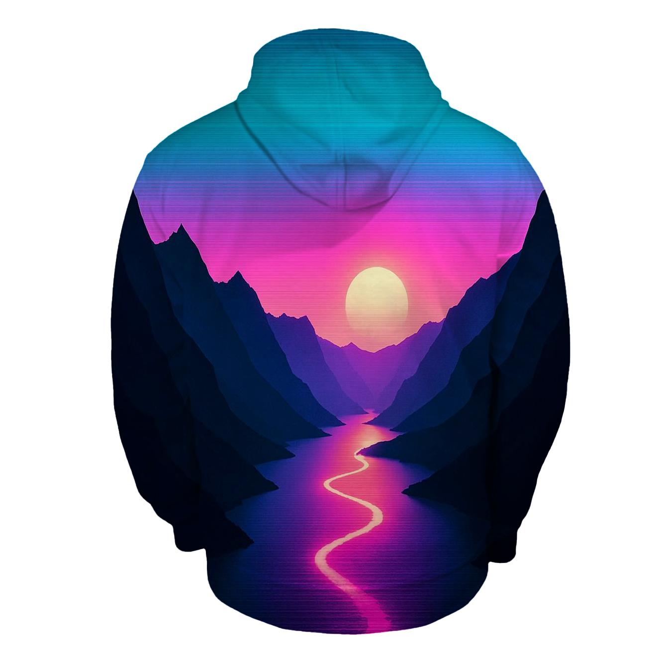 Neon Fjord Twilight Run pullover hoodies