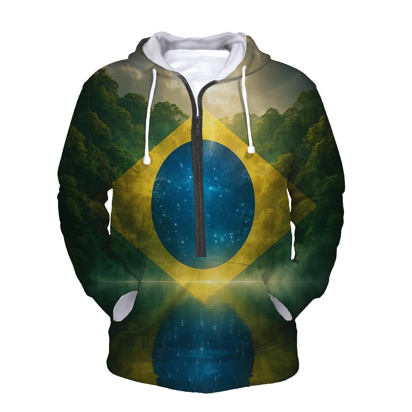 Brazil Aurora Reflection zip-up hoodies