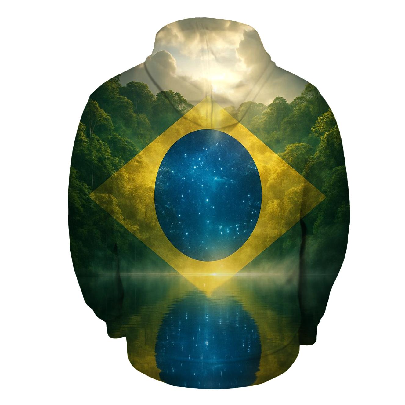 Brazil Aurora Reflection zip-up hoodies