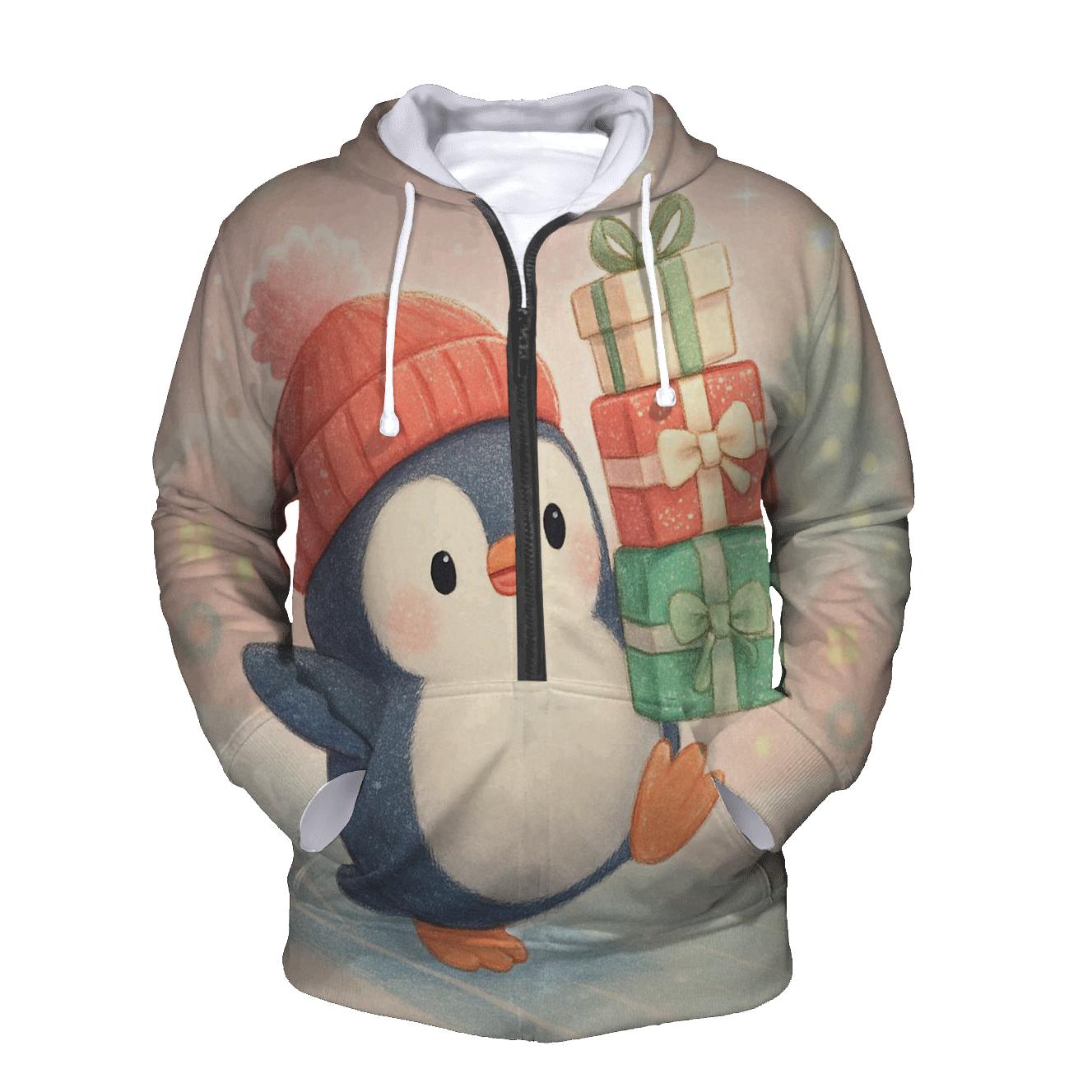 Penguin Gift Stack Slip And Save zip-up hoodies