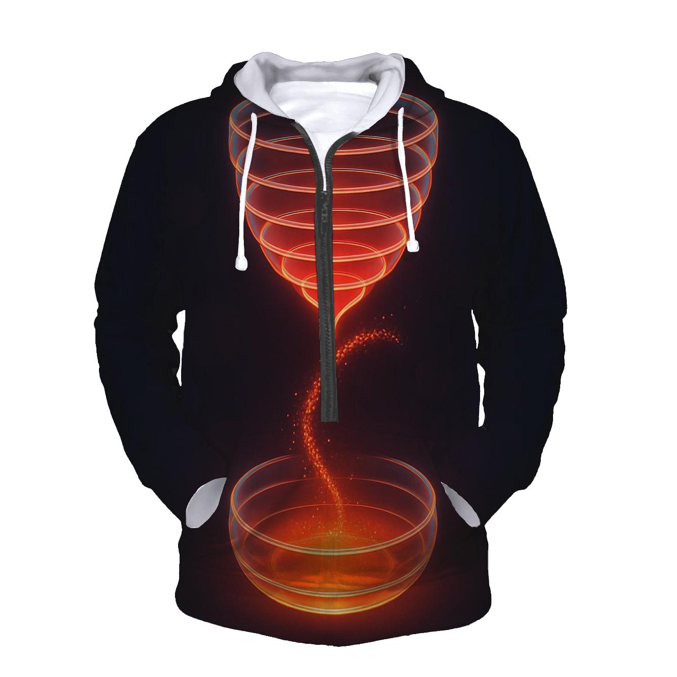 Prismatic Hourglass Halo embroidered hoodies