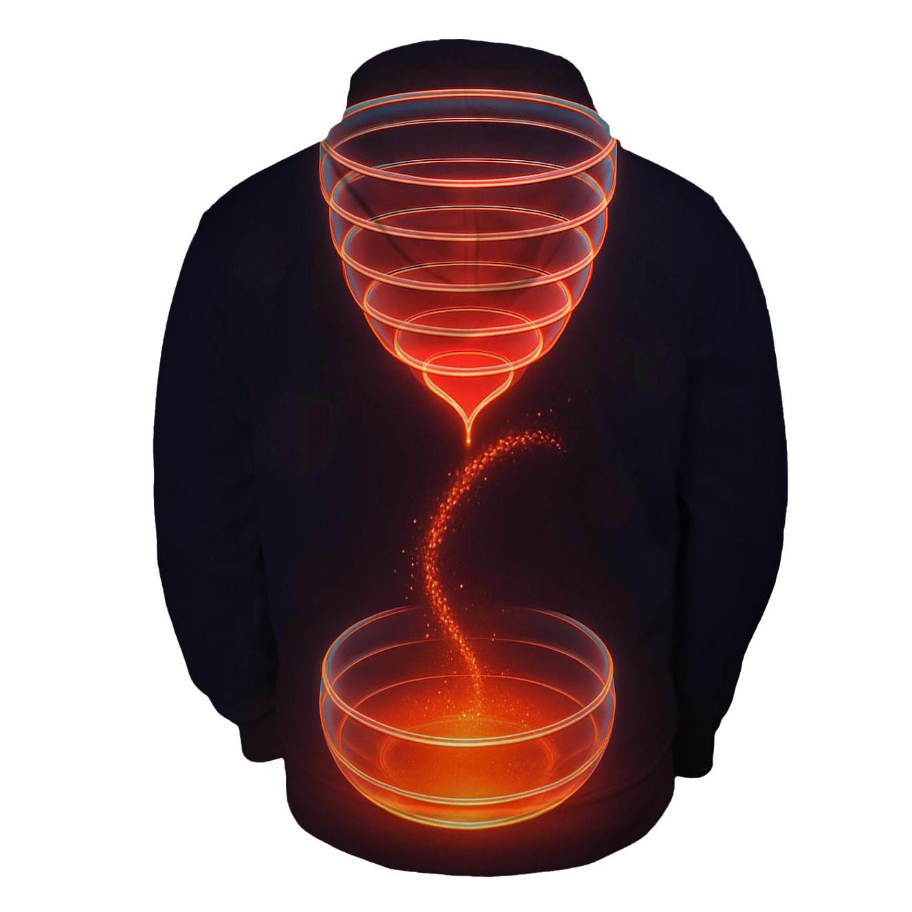 Prismatic Hourglass Halo embroidered hoodies