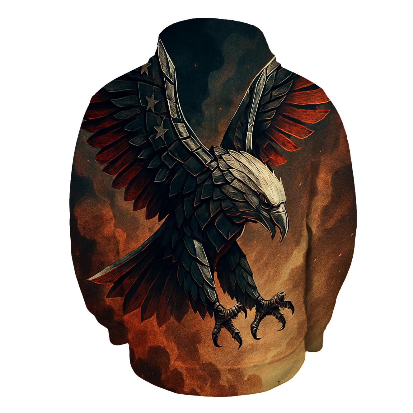 Eagle Of Chrome And Smoke Above The Battle Horizon zip-up hoodies
