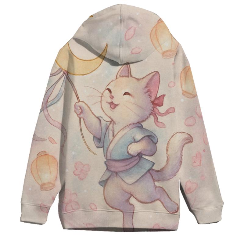Lunar Kite Festival Cat lightweight hoodies