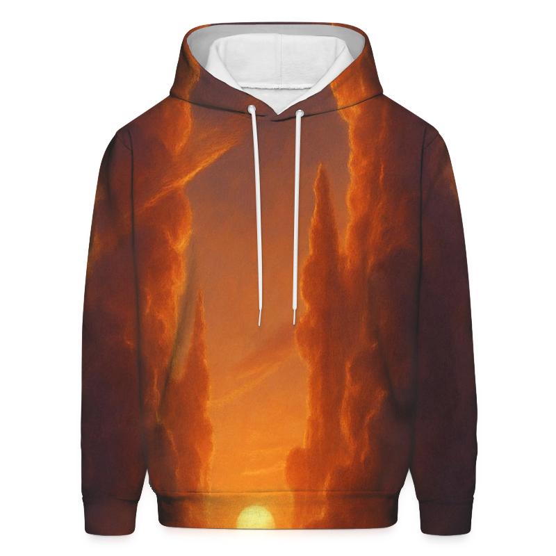 Cathedral Clouds At Emberfall premium hoodies